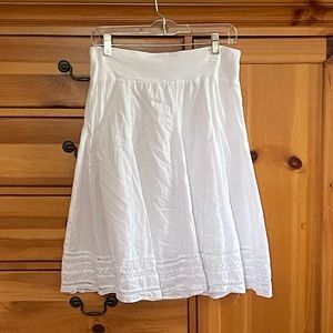 M, Elastic Waist, White Skirt